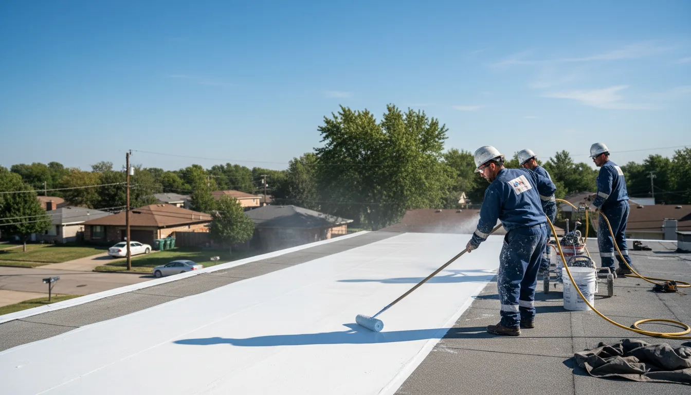 Commercial roof coating in Burrton, KS near me